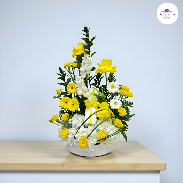 Sunshine Bloom Basket سلة زهور مشمسة